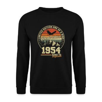 Grand depuis 1954 - Millésime Millésime 1954 - Sweat-shirt Unisexe - noir - Devant - Alina (178cm) & Michal (187cm)