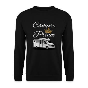Camper Prince-Camper Prince - Unisex Sweatshirt - black - Front - Alina (178cm) & Michal (187cm)