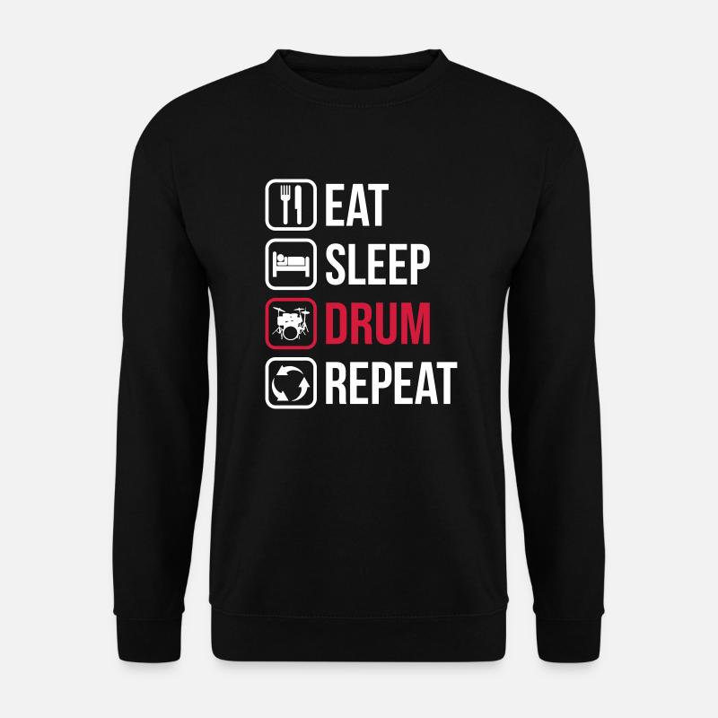 Eat Sleep Drum Repeat - Unisex Sweatshirt - black
