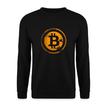 Vintage Bitcoin Logo BTC VINTAGE - Sweat-shirt Unisexe - noir - Devant - Alina (178cm) & Michal (187cm)