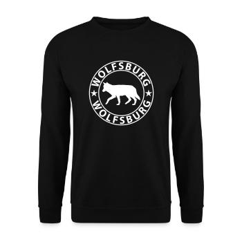 Wolfsburg - Unisex Pullover - Schwarz - Vorne - Alina (178cm) & Michal (187cm)