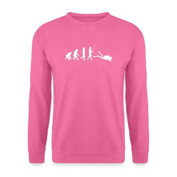 Évolution du plongeur - Sweat-shirt Unisexe - rose - Devant