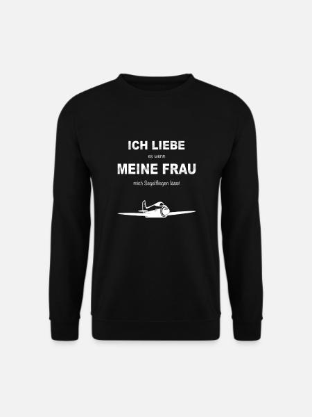 Segelflieger Segelflugzeug Pilot Gleitflugzeug - Unisex Pullover - Schwarz