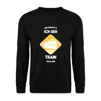 Trainspotter Train Züge Zug Trainspotting Geschenk - Unisex Pullover - Schwarz - Vorne - Alina (178cm) & Michal (187cm)
