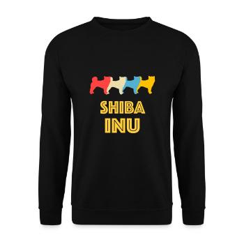 Shiba Inu Dog Shiba Inu Owner Shiba Inu Retro - Unisex Sweatshirt - black - Front - Alina (178cm) & Michal (187cm)