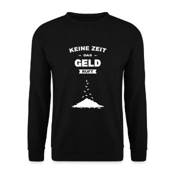 Kapitalismus Fans Börse Aktien Geld Design - Unisex Pullover - Schwarz - Vorne - Alina (178cm) & Michal (187cm)