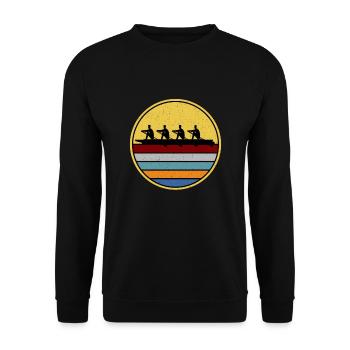Rameur rameur bateau à rames sports nautiques canoë cadeau - Sweat-shirt Unisexe - noir - Devant - Alina (178cm) & Michal (187cm)