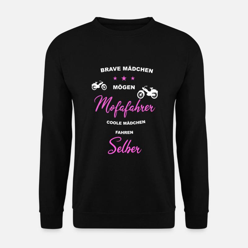 Mofa Moped Mofafahrer Mopedfahrer Mopeds Mokick - Unisex Pullover - Schwarz