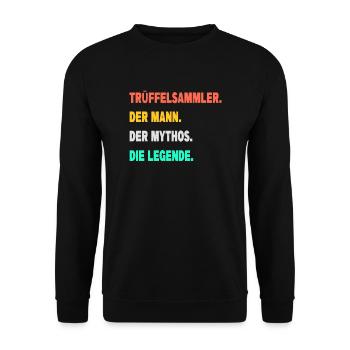 Trüffel suchen Trüffelsammler Trüffelhund Trüffel - Unisex Pullover - Schwarz - Vorne - Alina (178cm) & Michal (187cm)