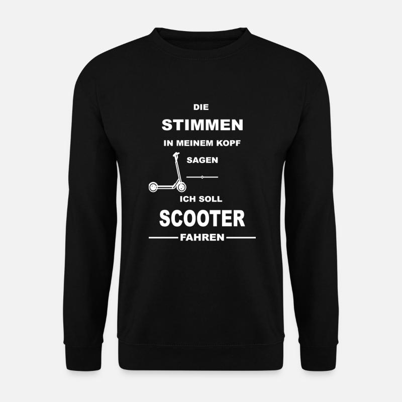 Scooter Stunt Scooter Tretroller Roller E-Scooter - Unisex Pullover - Schwarz