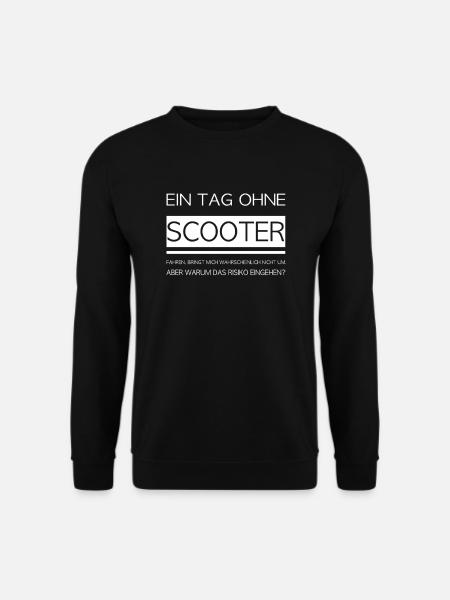 Scooter Stunt Scooter Tretroller Roller E-Scooter - Unisex Pullover - Schwarz