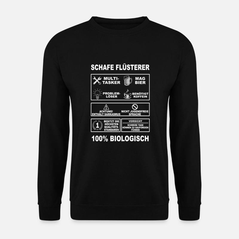 Schaf Schafe Lamm Wolle Tier Schäfer Schäfchen - Unisex Pullover - Schwarz