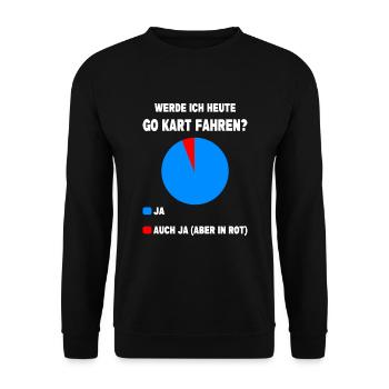 Go Kart Rennfahrer Gokart Motorsport Kart Fahrer - Unisex Pullover - Schwarz - Vorne - Alina (178cm) & Michal (187cm)
