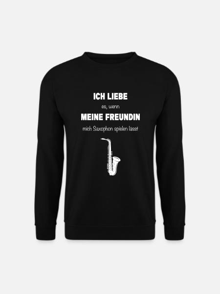Saxophon Saxophonist Musiker Jazz Instrument Band - Unisex Pullover - Schwarz