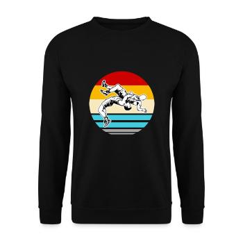 Lutte lutter Arts martiaux Sport Lutte libre Style libre - Sweat-shirt Unisexe - noir - Devant - Alina (178cm) & Michal (187cm)
