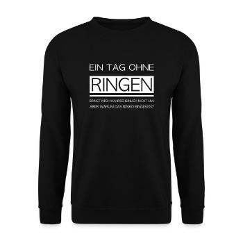 Ringen Ringer Kampfsport Sport Ringkampf Freistil - Unisex Pullover - Schwarz - Vorne - Alina (178cm) & Michal (187cm)