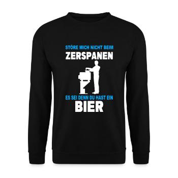 Zerspanungsmechaniker Dreher Fräser Mechaniker - Unisex Pullover - Schwarz - Vorne - Alina (178cm) & Michal (187cm)