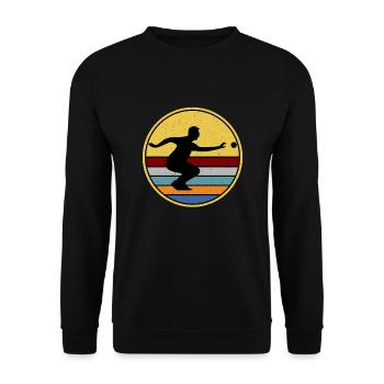 Boule Petanque Boccia Boule Player Boules Ball - Unisex Sweatshirt - black - Front - Alina (178cm) & Michal (187cm)