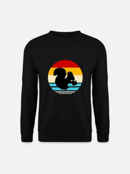 Eichhörnchen Tier Nagetier Wald Squirrel Niedlich - Unisex Pullover - Schwarz