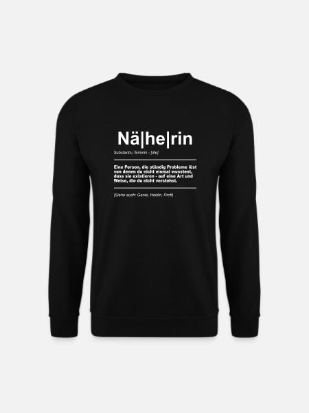 Nähen Nähmaschine Schneider Hobby Handarbeit Nadel - Unisex Pullover - Schwarz