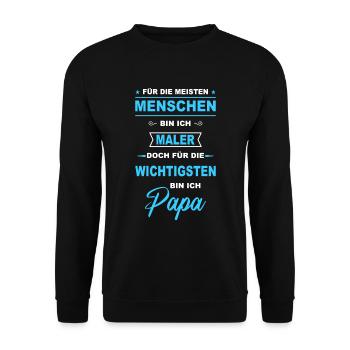 Maler und Lackierer Maler Lackierer Handwerker - Unisex Pullover - Schwarz - Vorne - Alina (178cm) & Michal (187cm)