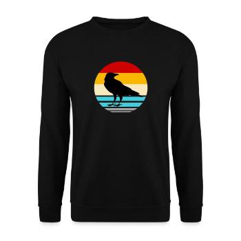 Raven Raven Bird Crow Crow Flying Animal Birds - Unisex Sweatshirt - black - Front - Alina (178cm) & Michal (187cm)