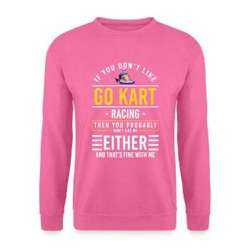 Course de karting - Sweat-shirt Unisexe - rose - Devant