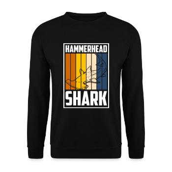 Requin Ailerons de requin Voile Poisson prédateur - Sweat-shirt Unisexe - noir - Devant - Alina (178cm) & Michal (187cm)
