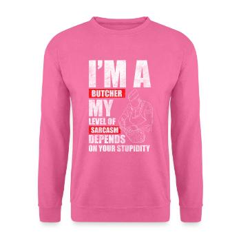 Schlachter Steak Schlachthof - Unisex Pullover - Pink - Vorne