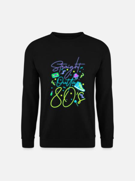 80er Leuchtreklame - Unisex Pullover - Schwarz
