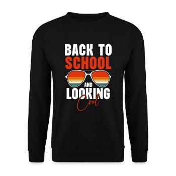 Student Zukunft Hochschule BWL - Unisex Pullover - Schwarz - Vorne - Alina (178cm) & Michal (187cm)