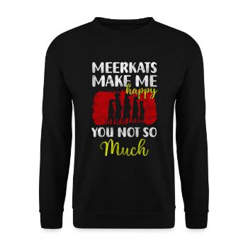 Wildnis Tier Fell Süß - Unisex Pullover - Schwarz - Vorne - Alina (178cm) & Michal (187cm)
