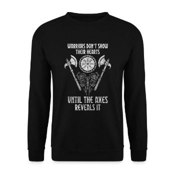 Viking God Mythology - Unisex Sweatshirt - black - Front - Alina (178cm) & Michal (187cm)