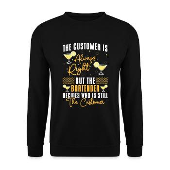Cocktail Mixer Party Pina Colada - Unisex Sweatshirt - black - Front - Alina (178cm) & Michal (187cm)