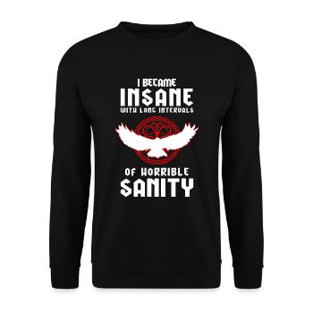 Mythologie Seele Thor Valhalla - Unisex Pullover - Schwarz - Vorne - Alina (178cm) & Michal (187cm)