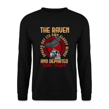 Krähe Seele Schwarz Dichter - Unisex Pullover - Schwarz - Vorne - Alina (178cm) & Michal (187cm)