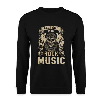 Rock Hardrocker Heavy Metal - Unisex Pullover - Schwarz - Vorne - Alina (178cm) & Michal (187cm)