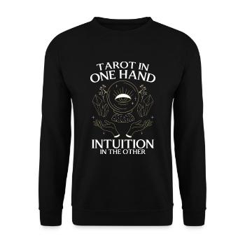 Clairvoyant Future Clairvoyance Zodiac Sign - Unisex Sweatshirt - black - Front - Alina (178cm) & Michal (187cm)