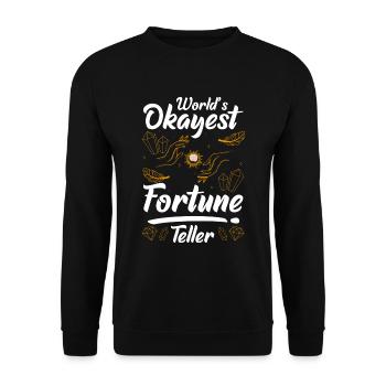 Card Reader Future Clairvoyance Sign - Unisex Sweatshirt - black - Front - Alina (178cm) & Michal (187cm)