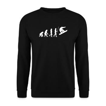 Snowboarder Evolution - Unisex Pullover - Schwarz - Vorne - Alina (178cm) & Michal (187cm)