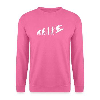 Snowboarder Evolution - Unisex Pullover - Pink - Vorne