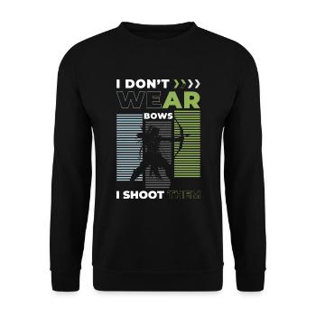 Tirer, Chasse, Chasse, Flèche - Sweat-shirt Unisexe - noir - Devant - Alina (178cm) & Michal (187cm)