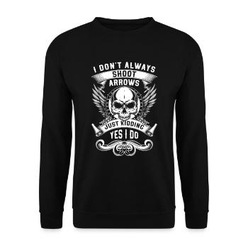 Archery Crossbow Hit - Unisex Sweatshirt - black - Front - Alina (178cm) & Michal (187cm)