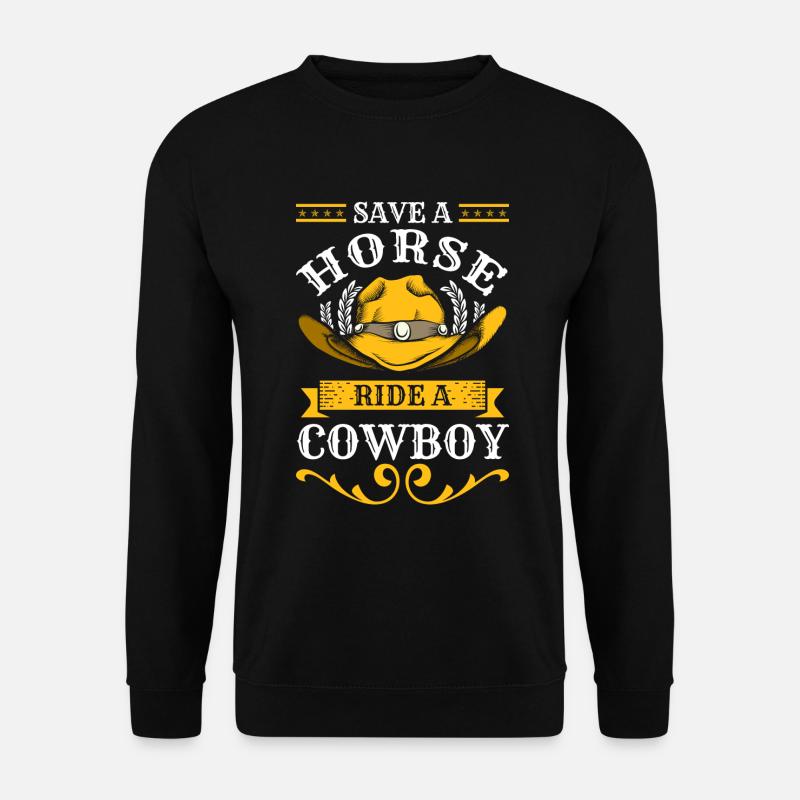 Rodéo Sheriff America Westerpferd - Sweat-shirt Unisexe - noir