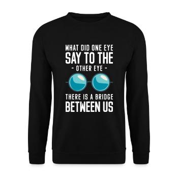 Eyewear Opticians - Unisex Sweatshirt - black - Front - Alina (178cm) & Michal (187cm)