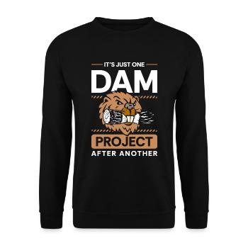 Animal Bober Animal Welfare Rodent - Unisex Sweatshirt - black - Front - Alina (178cm) & Michal (187cm)