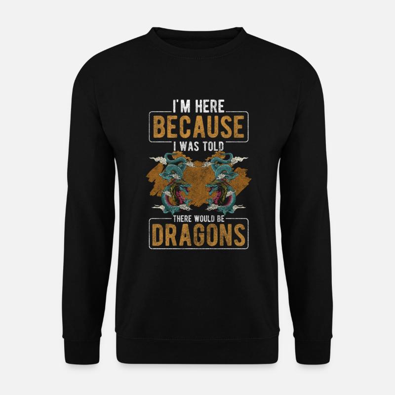 Dragon Mythical Creatures Medieval Fantasy - Unisex Sweatshirt - black
