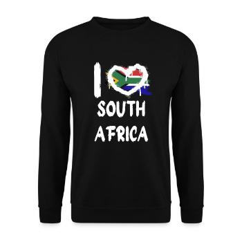 I love South Africa / I love South Africa Country - Unisex Sweatshirt - black - Front - Alina (178cm) & Michal (187cm)