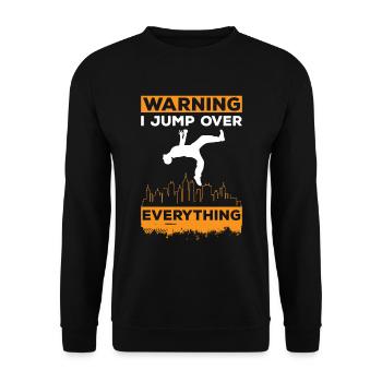 Parkour Urban Streetstyle Traceur - Sweat-shirt Unisexe - noir - Devant - Alina (178cm) & Michal (187cm)