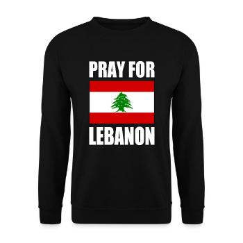 Pray for lebanon - Unisex Sweatshirt - black - Front - Alina (178cm) & Michal (187cm)